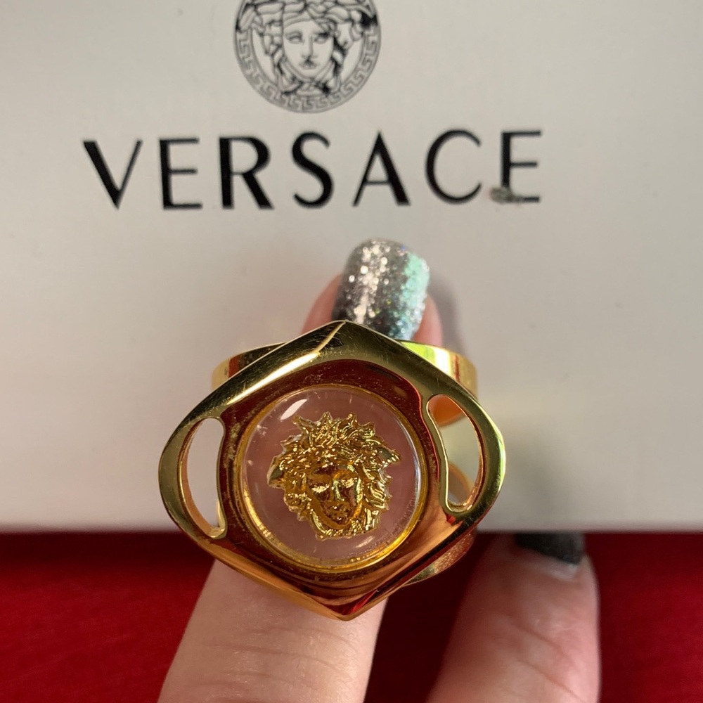 Versace Gold Medusa Ring - Picture 2 of 5